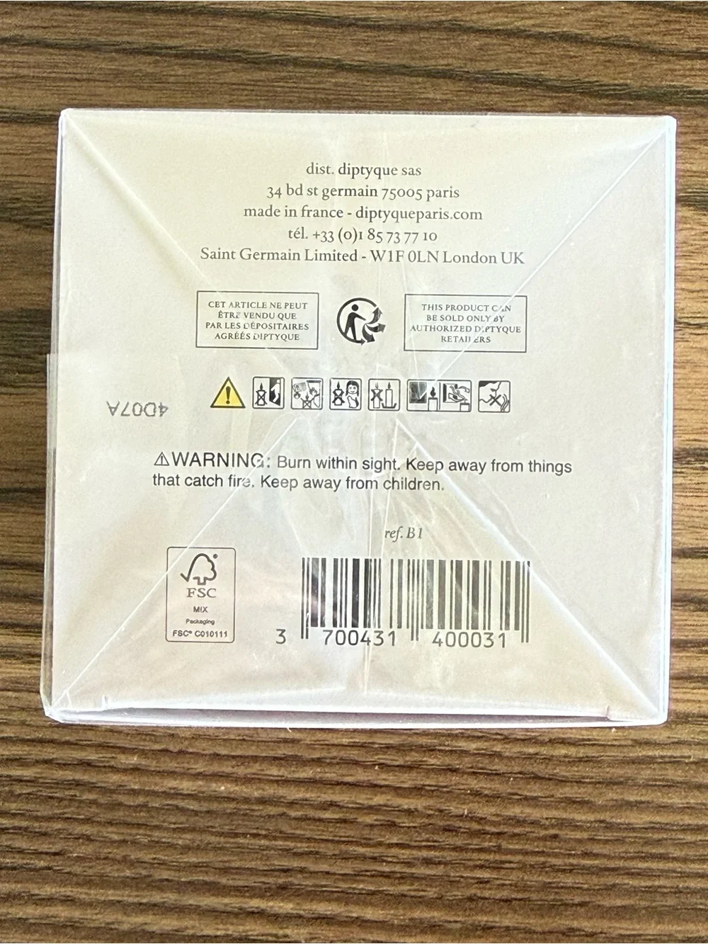 NEW IN BOX diptyque Baies Scented Candle 6.5oz. Made in France